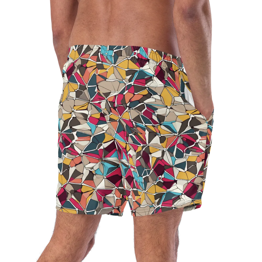 Mosaic Voltage on Swim Trunks — Right Back
