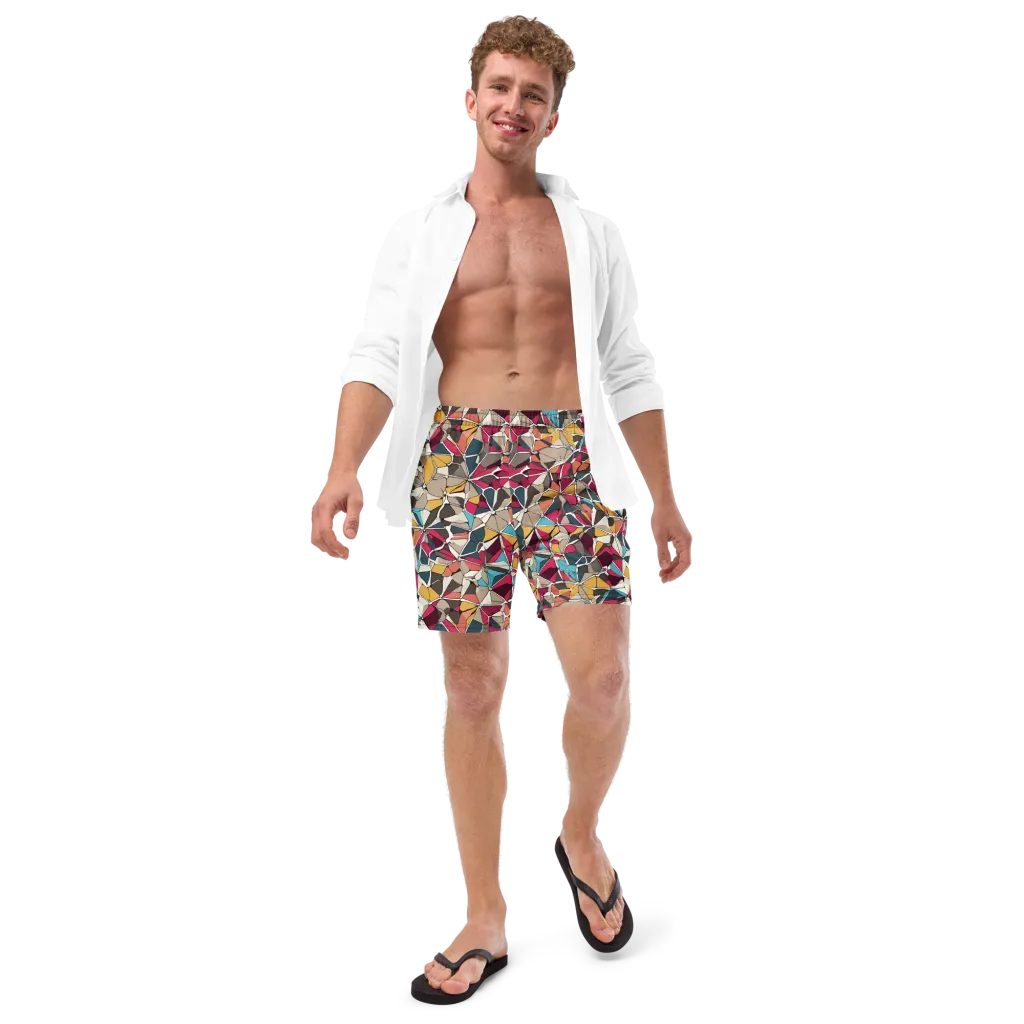 Mosaic Voltage on Swim Trunks — Front