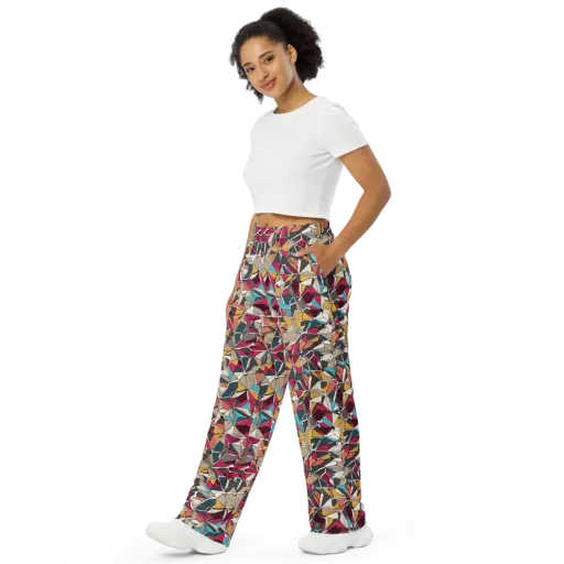 Mosaic Voltage on a Wide-Leg Pants