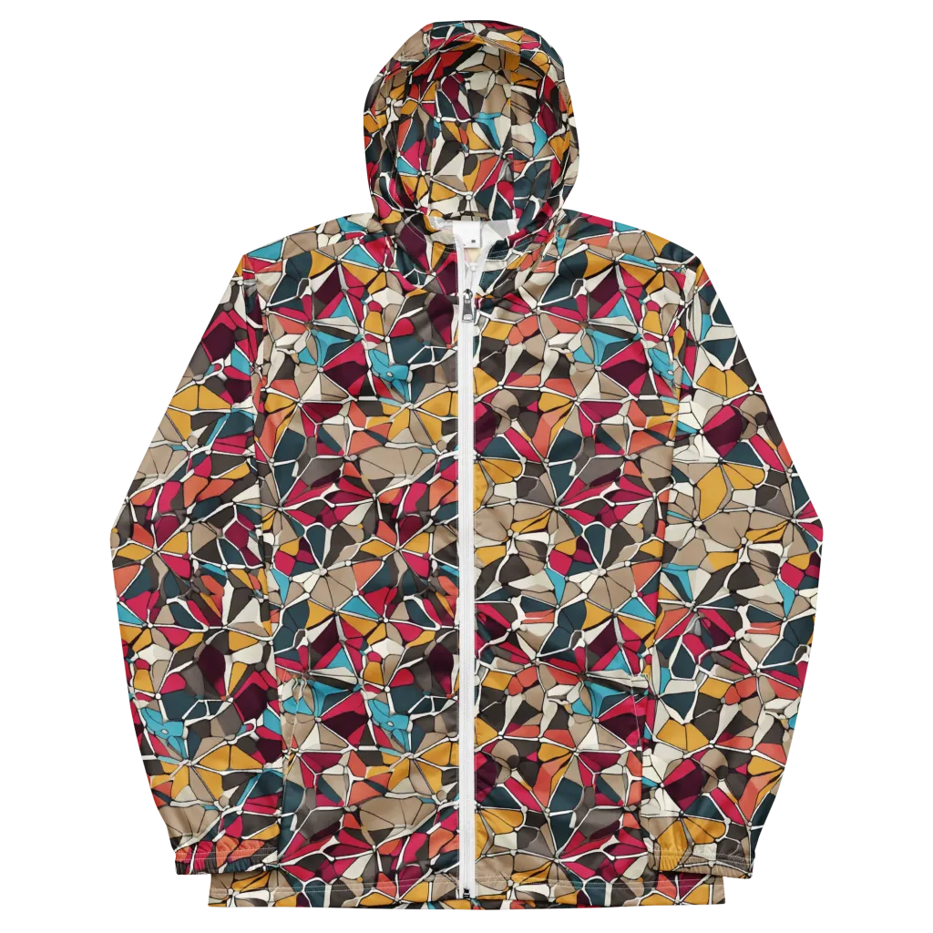 Mosaic Voltage on Men's Windbreaker — Front
