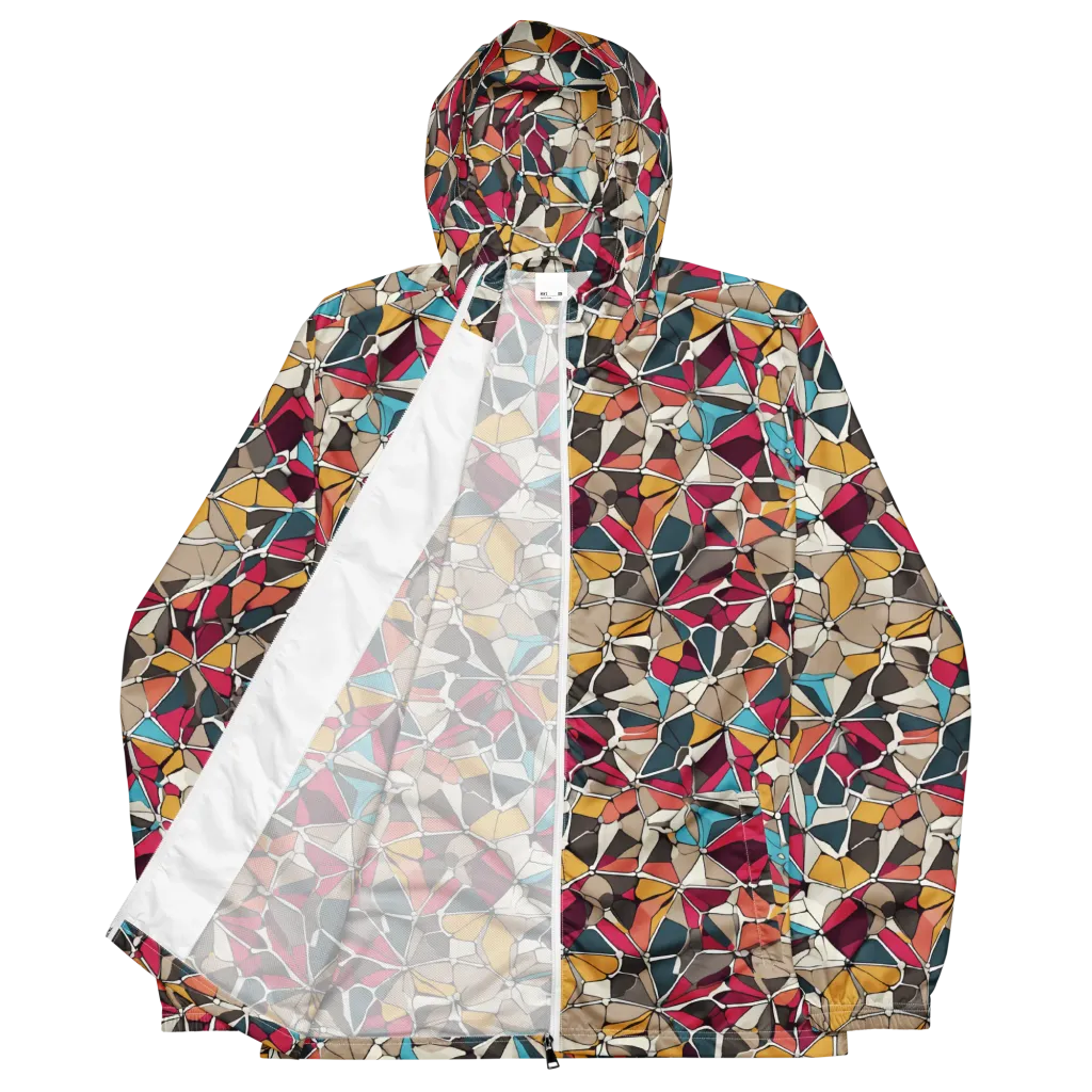 Mosaic Voltage on Men's Windbreaker — Front
