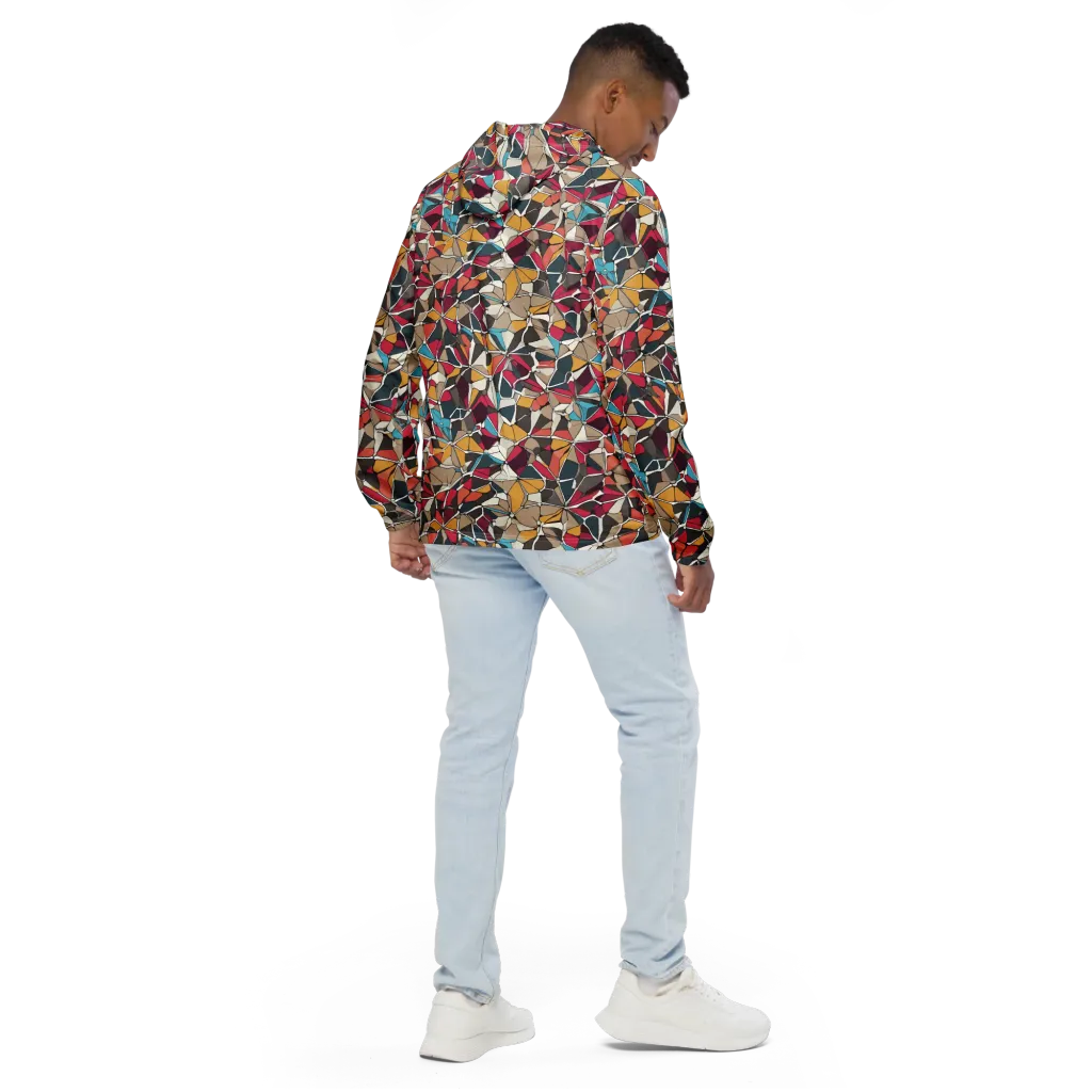 Mosaic Voltage on Men's Windbreaker — Back