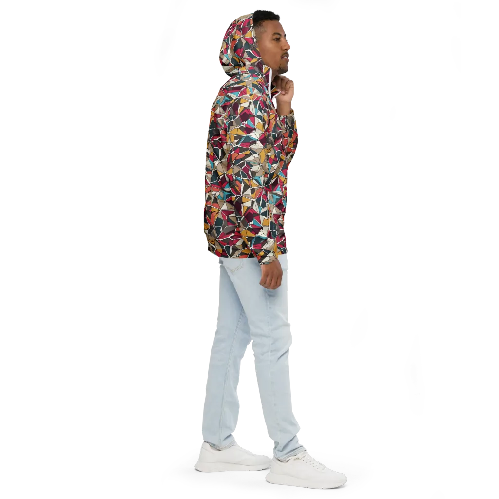 Mosaic Voltage on Men's Windbreaker — Right