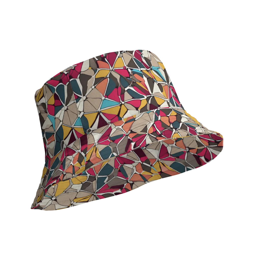 Mosaic Voltage on Reversible Bucket Hat — Product details Outside