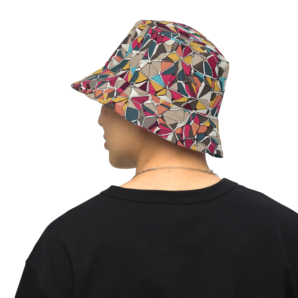 Mosaic Voltage on Reversible Bucket Hat — Back Inside