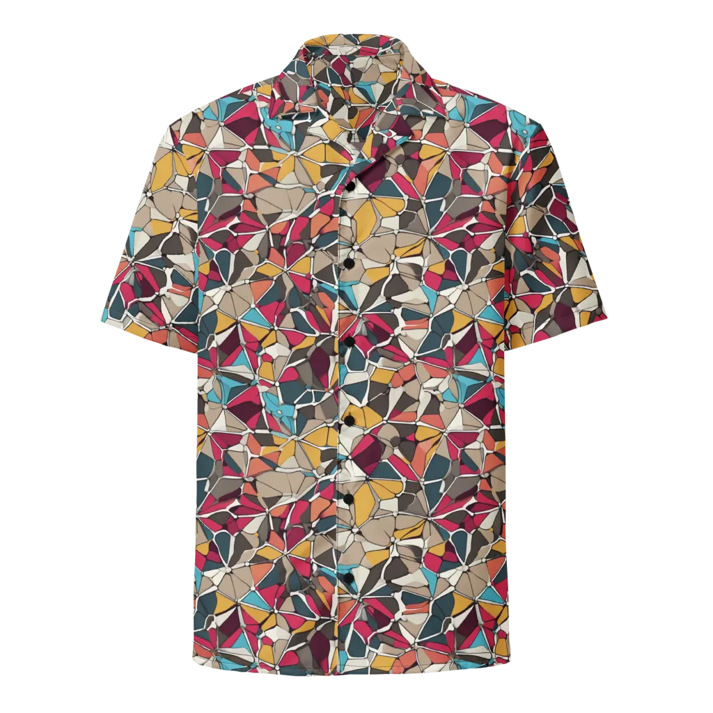 Mosaic Voltage on Button Shirt — Front