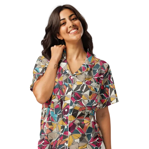 Mosaic Voltage on a Women's Short Sleeve Pajama Top