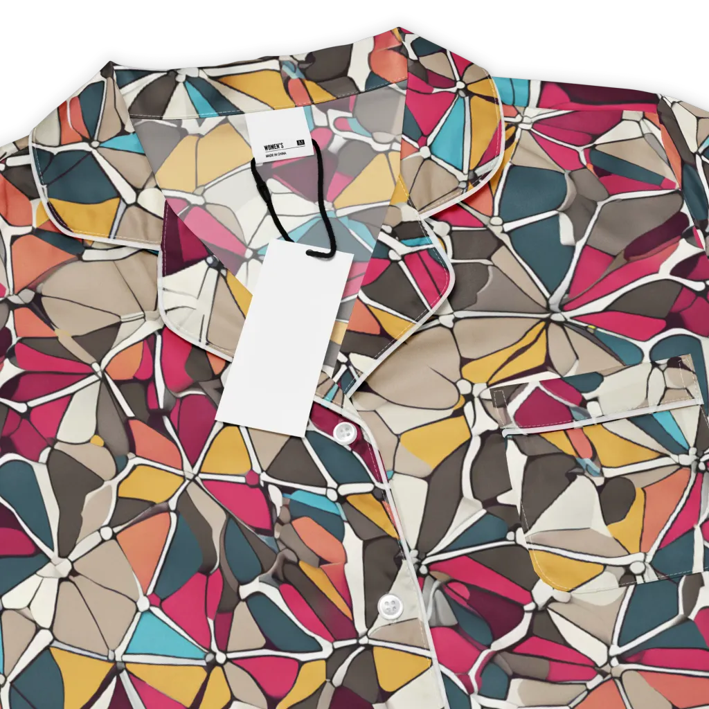 Mosaic Voltage on Women's Short Sleeve Pajama Top — Product details