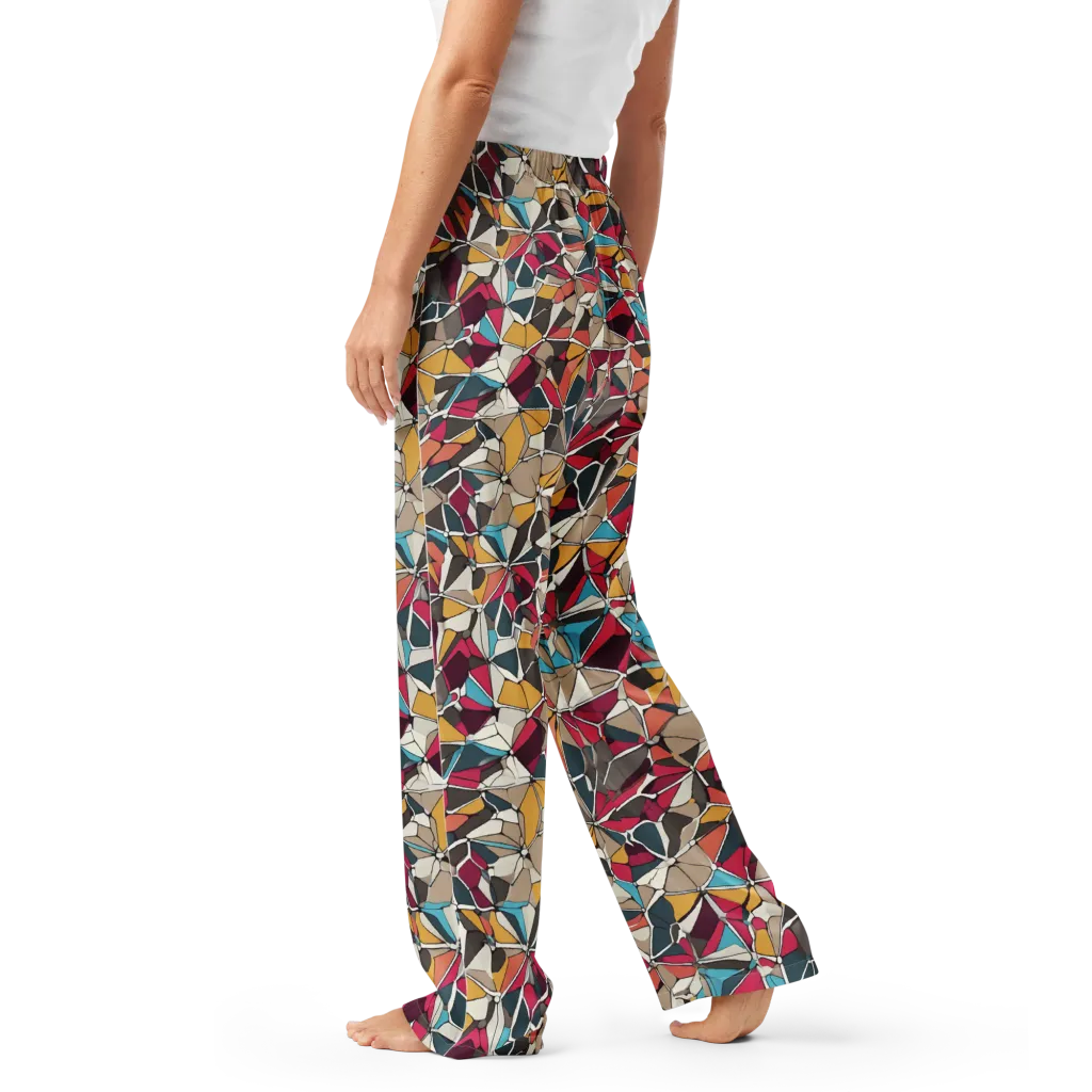 Mosaic Voltage on Women's Pajama Pants — Left