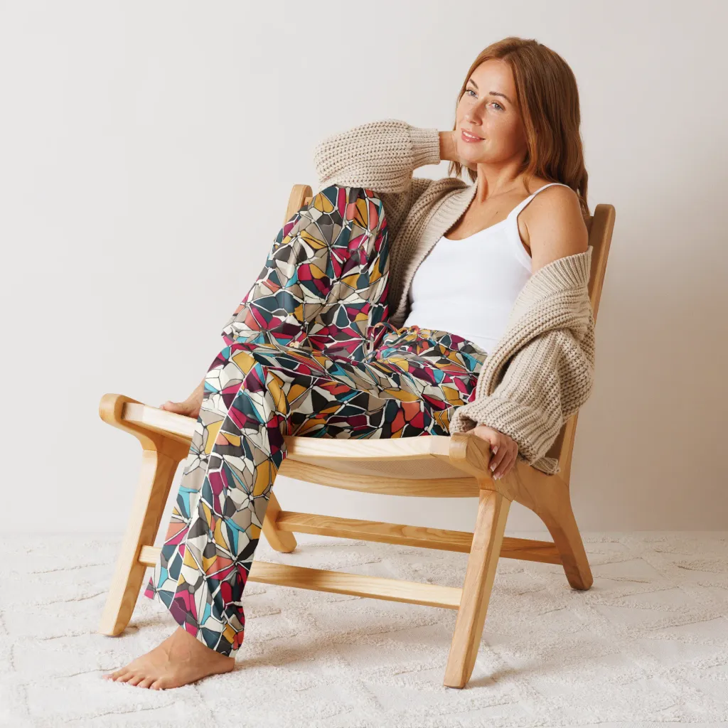 Mosaic Voltage on Women's Pajama Pants — Front
