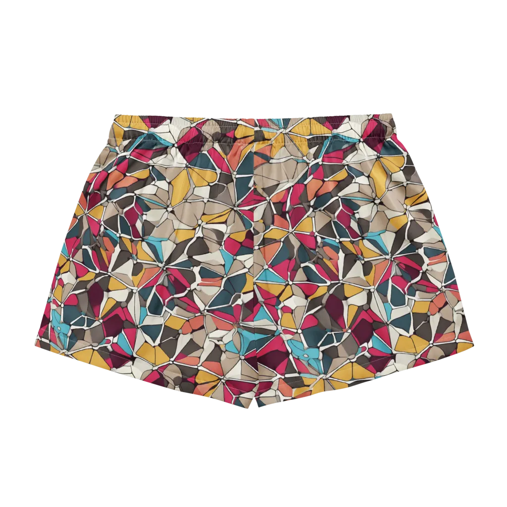 Mosaic Voltage on Women's Pajama Shorts — Back