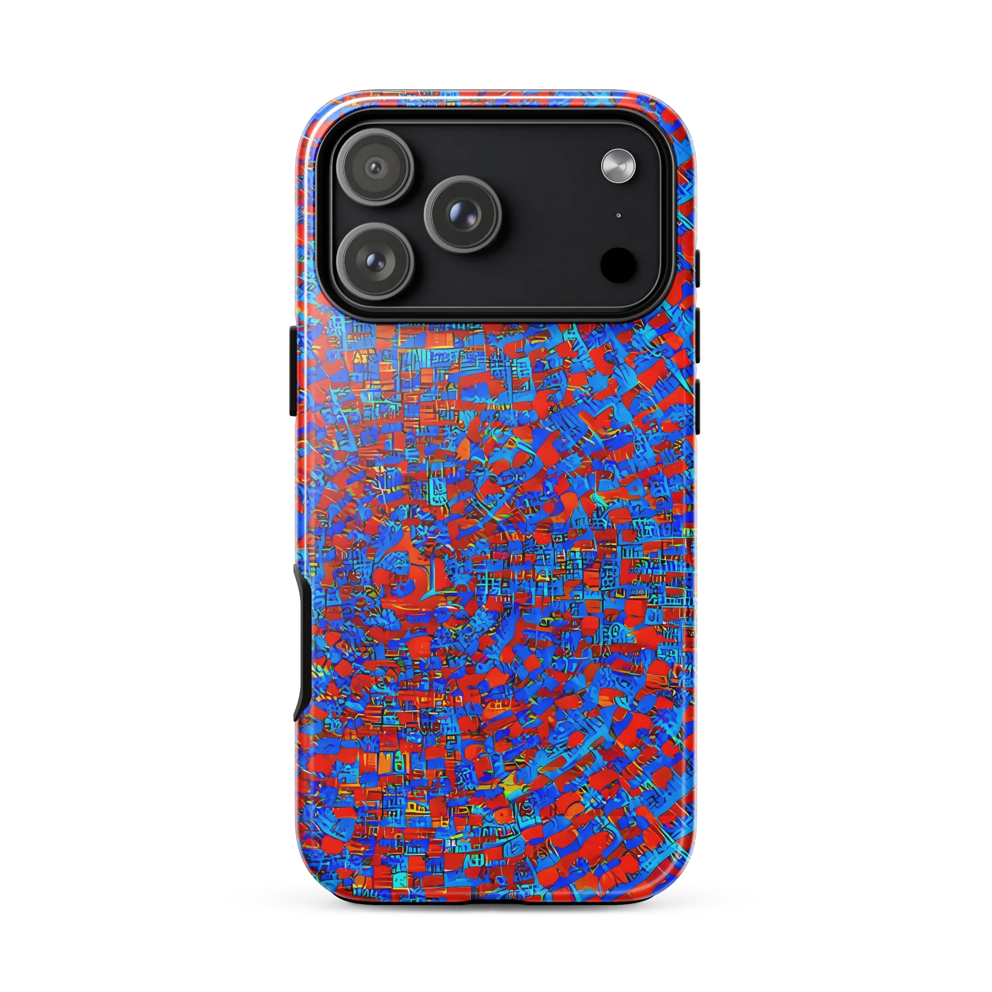 Neon City Grid on Tough Case for iPhone® — Front