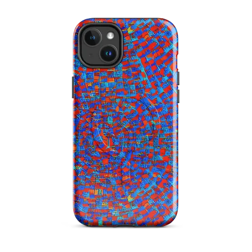 Neon City Grid on a MagSafe Tough Case for iPhone®