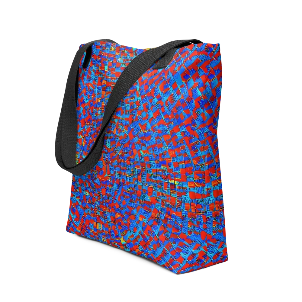 Neon City Grid on Tote Bag — Front