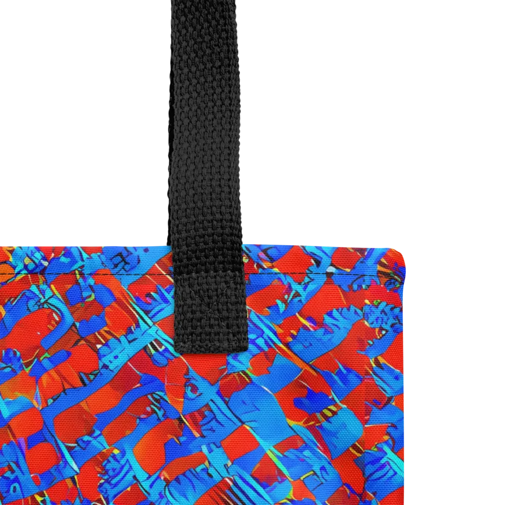 Neon City Grid on Tote Bag — Product details