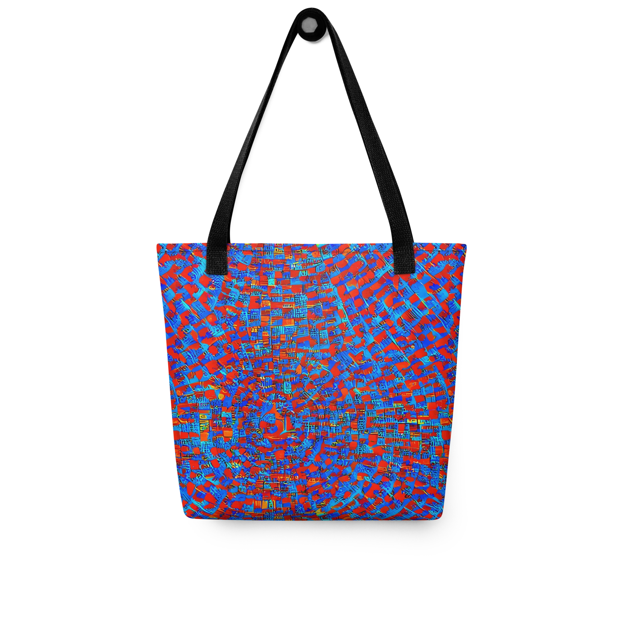 Neon City Grid on Tote Bag — Front