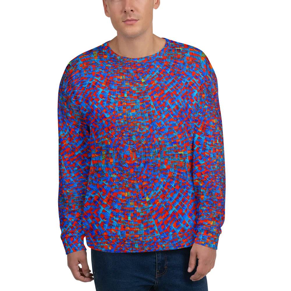 Neon City Grid on Sweatshirt — Front