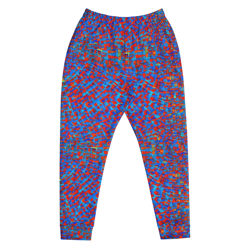 Neon City Grid on Men's Joggers — Front