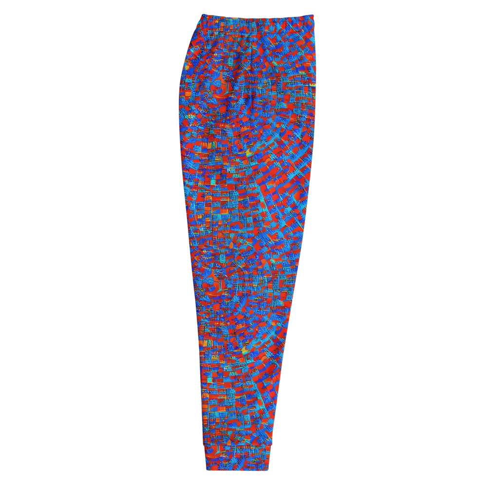 Neon City Grid on Men's Joggers — Right