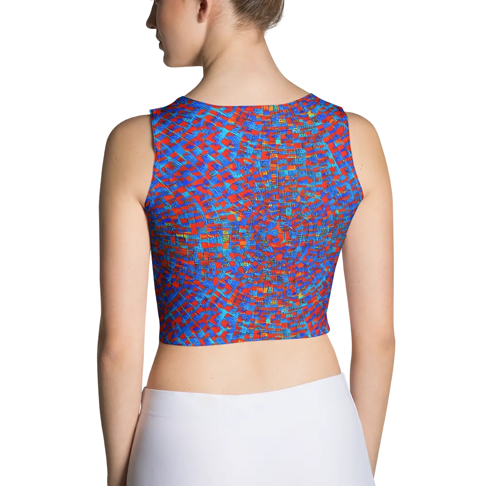 Neon City Grid on Crop Top — Back