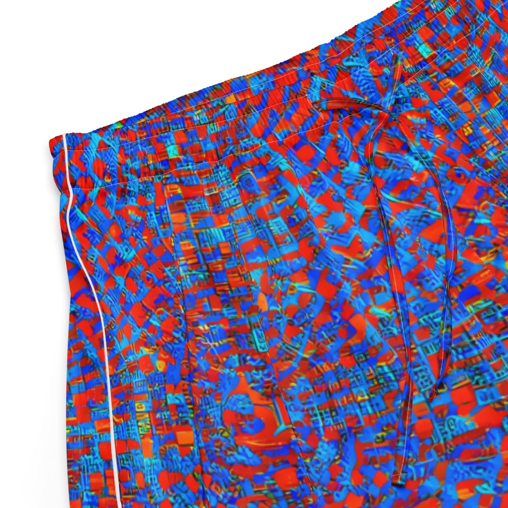 Neon City Grid on Women's Pajama Shorts — Product details