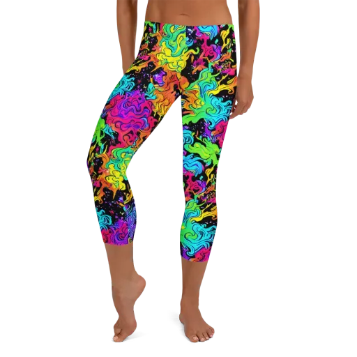 Rainbow Voltage on a Capri Leggings