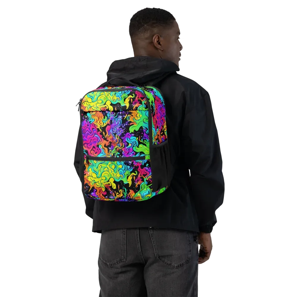 Rainbow Voltage on Utility Backpack — Back