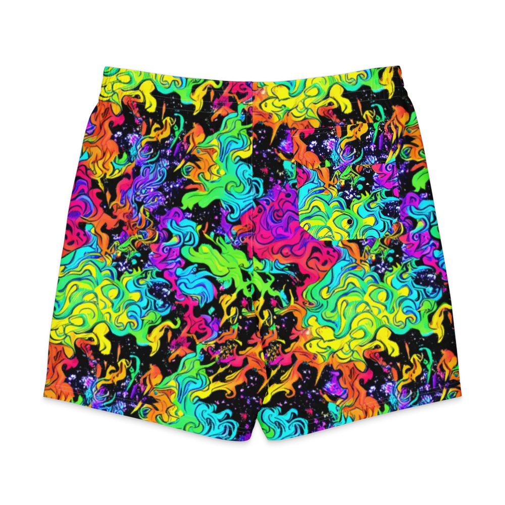 Rainbow Voltage on Men's Board Shorts — Back