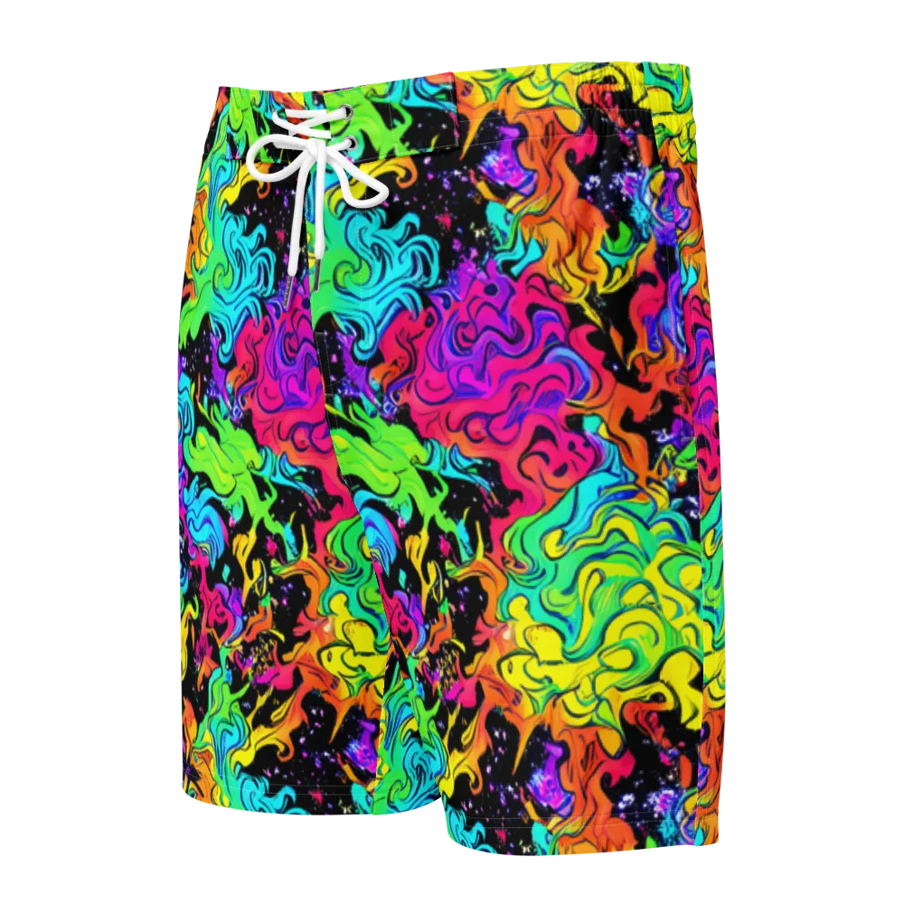 Rainbow Voltage on Men's Board Shorts — Front