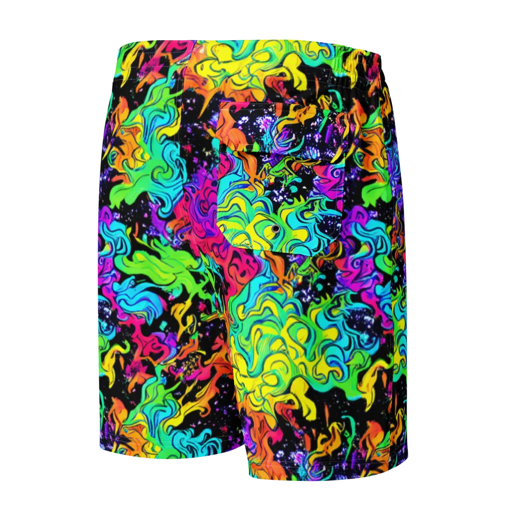 Rainbow Voltage on Men's Board Shorts — Back
