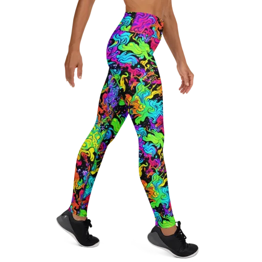 Rainbow Voltage on a Yoga Leggings