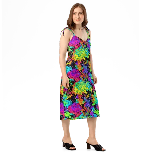 Rainbow Voltage on a Slip Dress