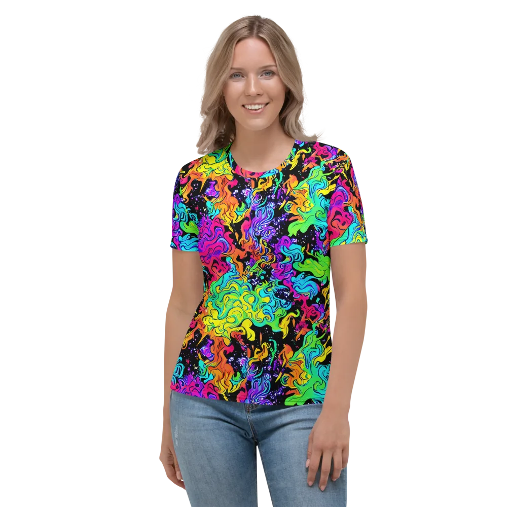 Rainbow Voltage on Women's Crew Neck T-Shirt — Front