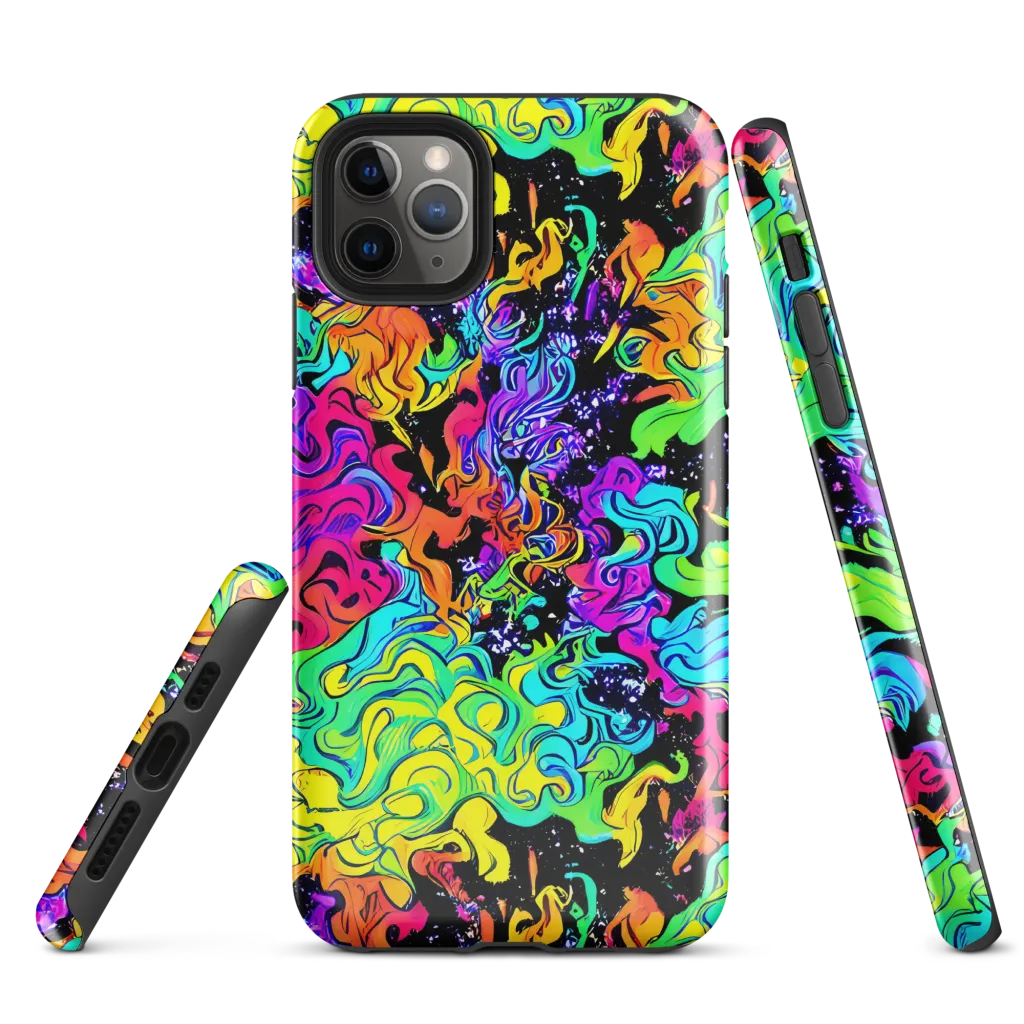 Rainbow Voltage on Tough Case for iPhone® — Front