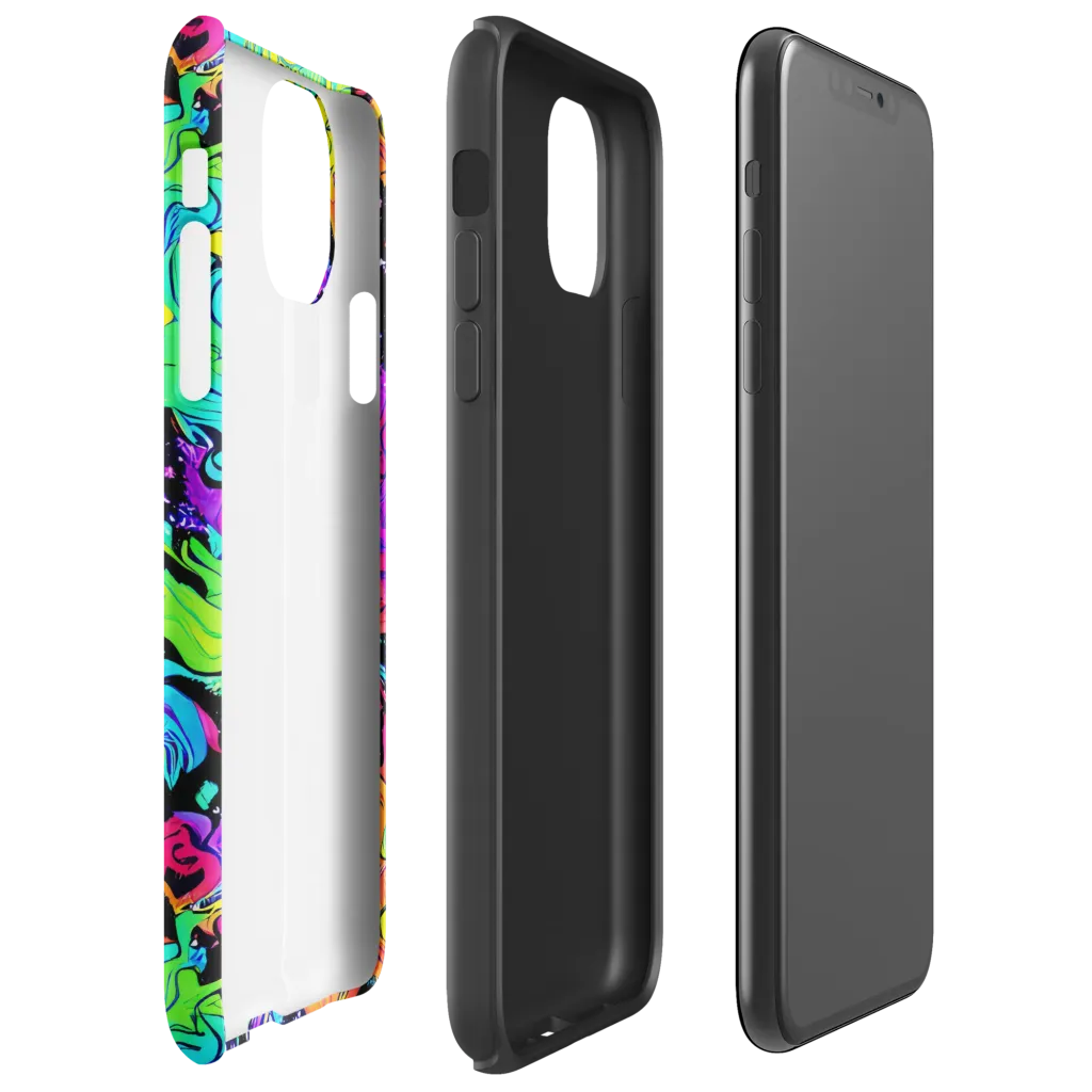 Rainbow Voltage on Tough Case for iPhone® — Right