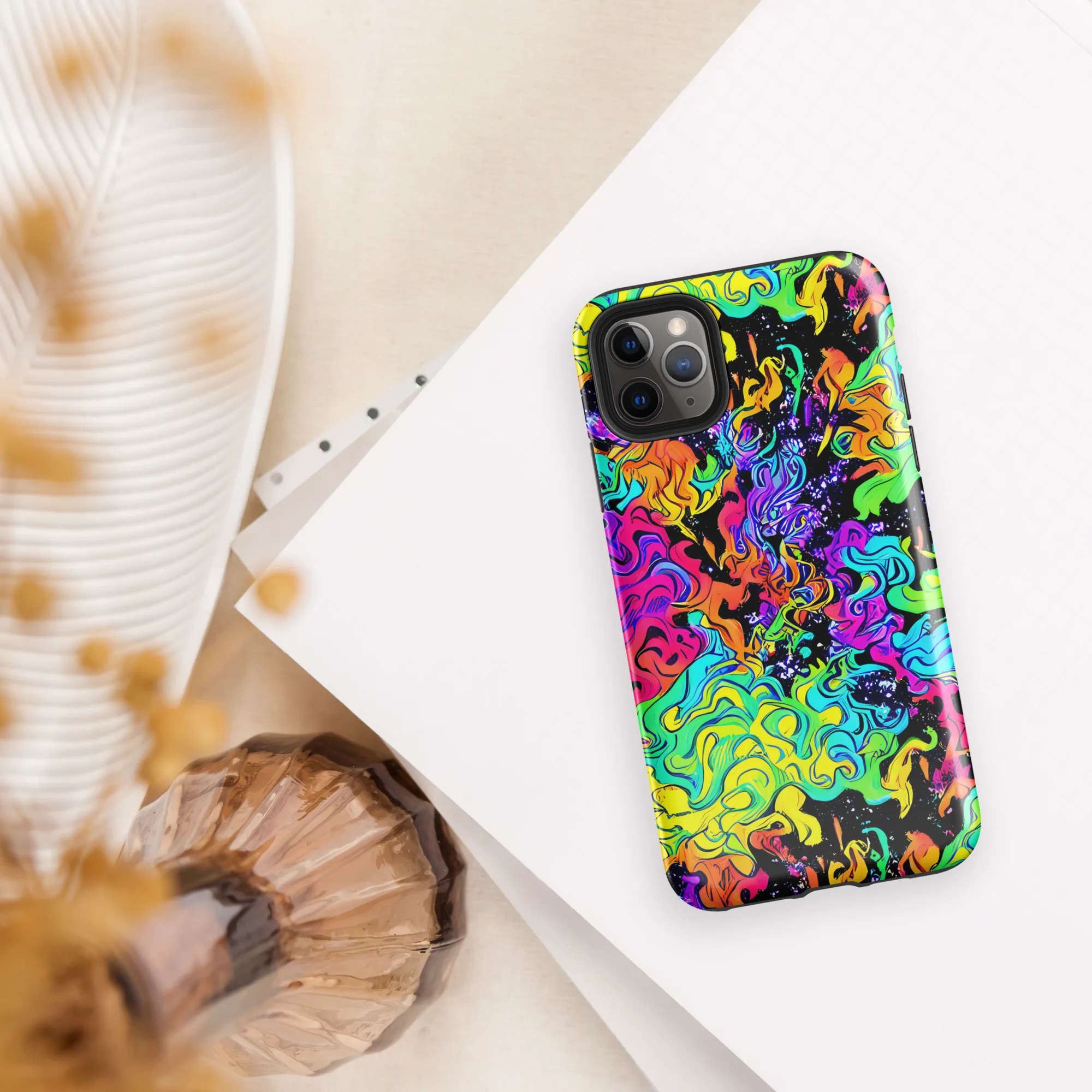 Rainbow Voltage on Tough Case for iPhone® — Front