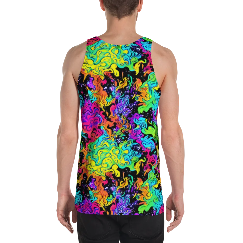 Rainbow Voltage on Men's Tank Top — Back