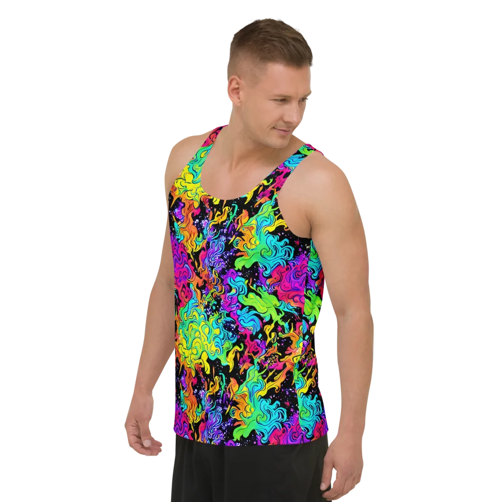 Rainbow Voltage on Men's Tank Top — Left Front
