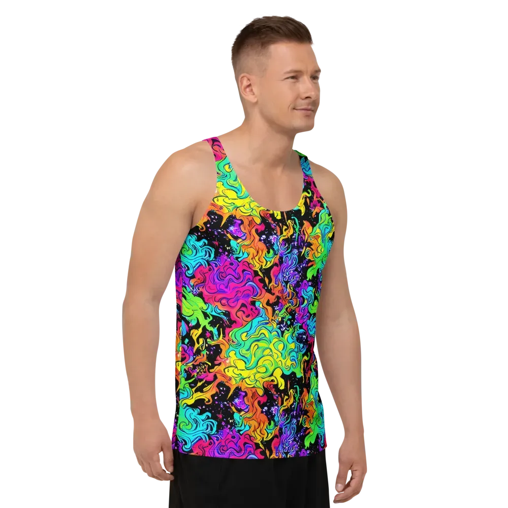 Rainbow Voltage on Men's Tank Top — Right Front