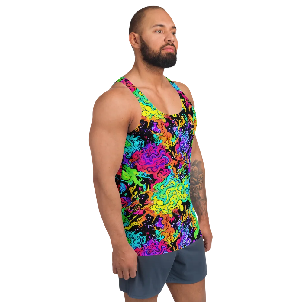 Rainbow Voltage on Men's Tank Top — Right Front