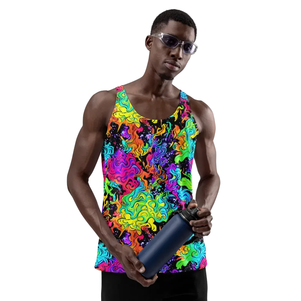 Rainbow Voltage on Men's Tank Top — Front