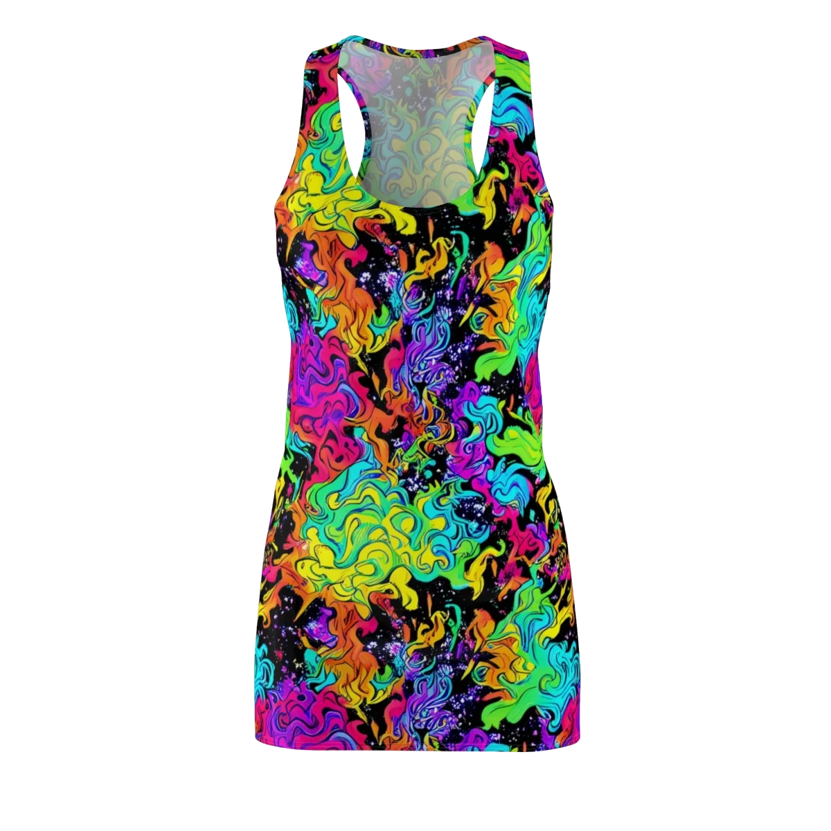 Rainbow Voltage on Racerback Dress — Front