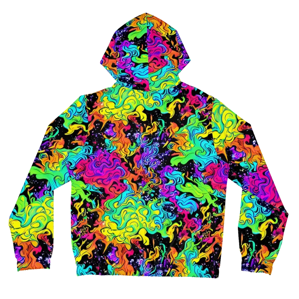 Rainbow Voltage on Women's Full-Zip Hoodie — Back
