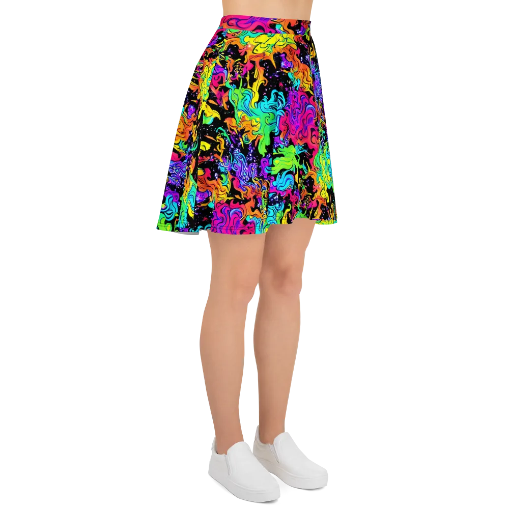 Rainbow Voltage on Skater Skirt — Right