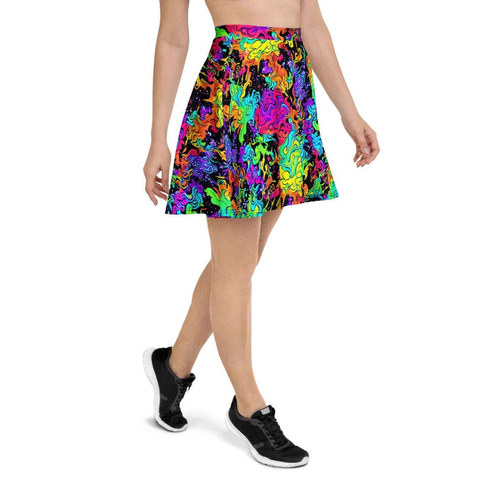 Rainbow Voltage on Skater Skirt — Right
