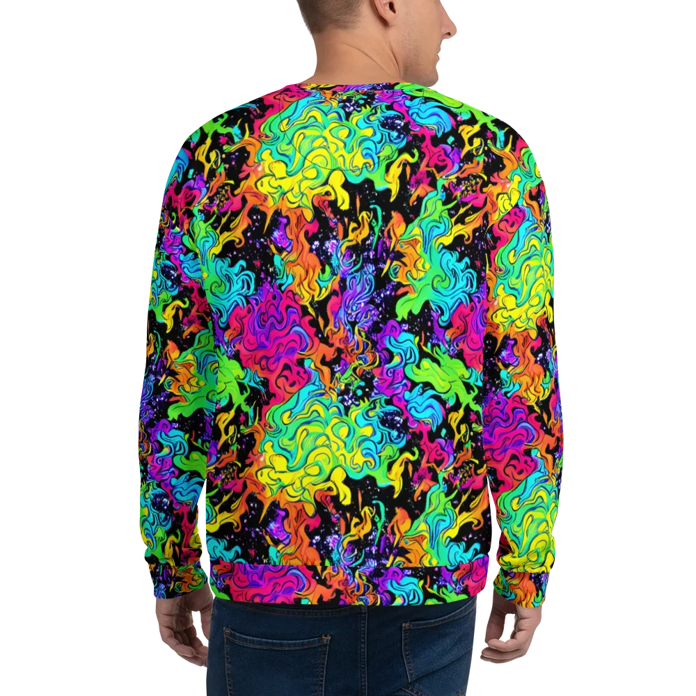 Rainbow Voltage on Sweatshirt — Back
