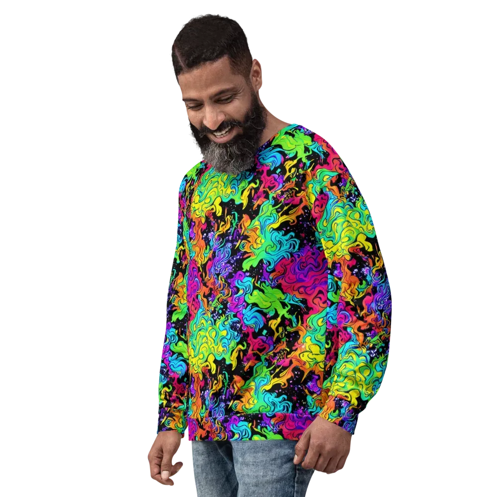Rainbow Voltage on Sweatshirt — Left Front