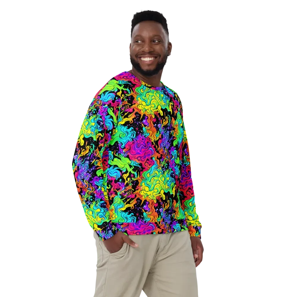 Rainbow Voltage on Sweatshirt — Front