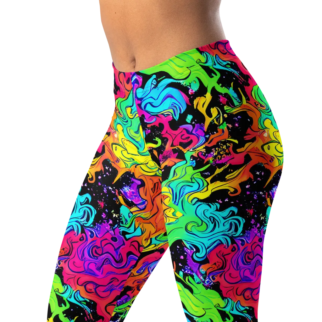 Rainbow Voltage on Leggings — Left Front