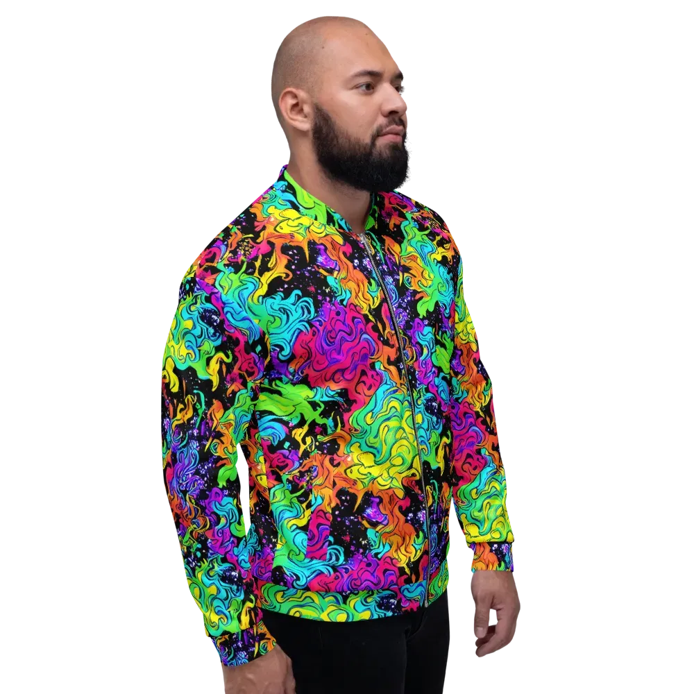 Rainbow Voltage on Bomber Jacket — Right